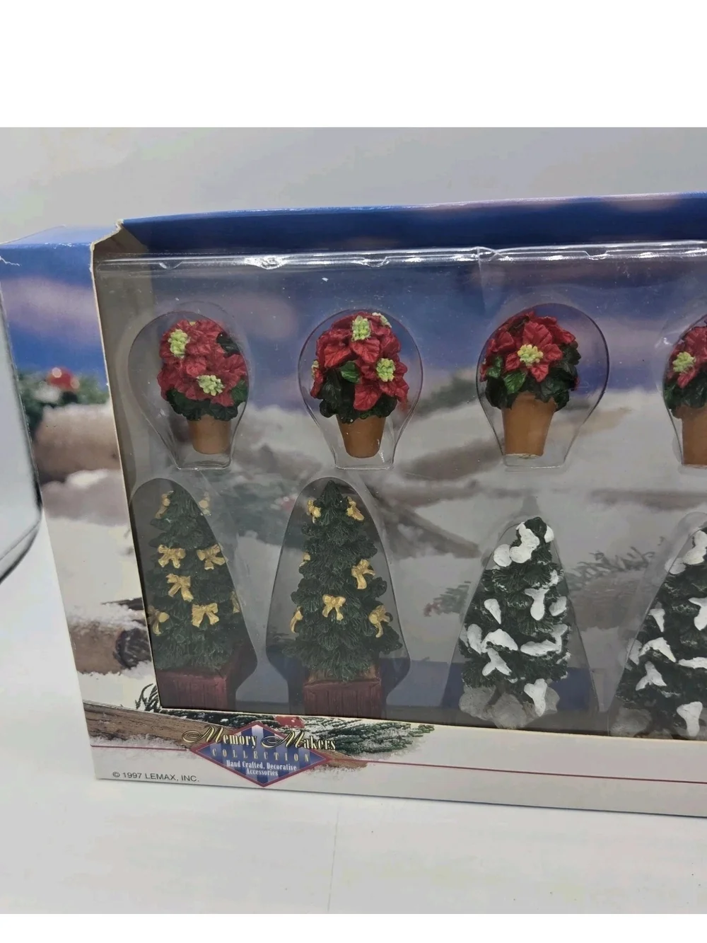 Lemax Christmas Village Trees Flowers Topiaries Poinsettias Memory Makers 1997